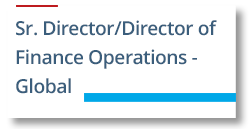 Sr. Director/Director of Finance Operations - Global